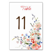 Elegant Bloemen Tafelnummer (Achterkant)