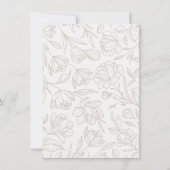 Elegant Bloemen Taupe Tafel Nummer Kaarten (Achterkant)