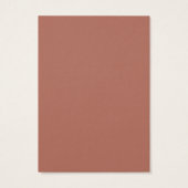 Elegant Bloemen Terracotta Oorbel Ketting Visitekaartje (Achterkant)