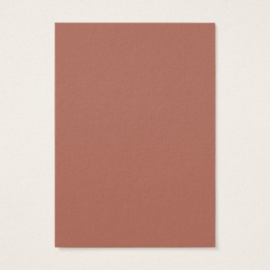 Elegant Bloemen Terracotta Oorbel Ketting Visitekaartje (Achterkant)