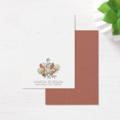 Elegant Bloemen Terracotta Oorbel Ketting Visitekaartje (Bureau)