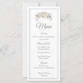 Elegant Bloemen Trouwmenu – Cream & Sage Green S (Voorkant)