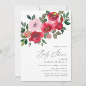 Elegant Bloemen Valentijns Baby shower Kaart (Voorkant)