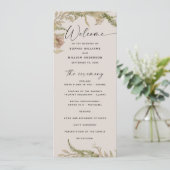 Elegant Bloemen- & Varentrouwdag | Botanische Tuin Programmakaart (Staand voorkant)