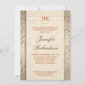 Elegant  Bloemen verjaardagsfeestje Kaart (Achterkant)