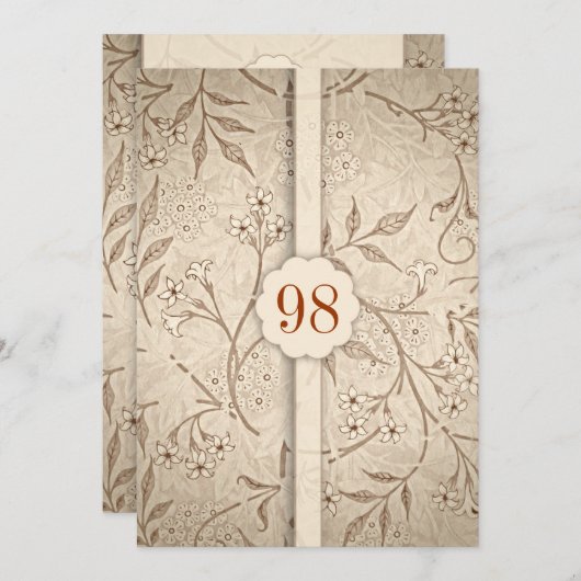 Elegant  Bloemen verjaardagsfeestje Kaart (Voorkant / Achterkant)