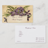 , Elegant Bloemen, Vicoriaans, Aangepast Visitekaartje (Voorkant / Achterkant)