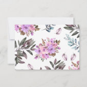 Elegant Bloemen Vrijgezellenfeest Flat Dank u kaar Bedankkaart (Achterkant)