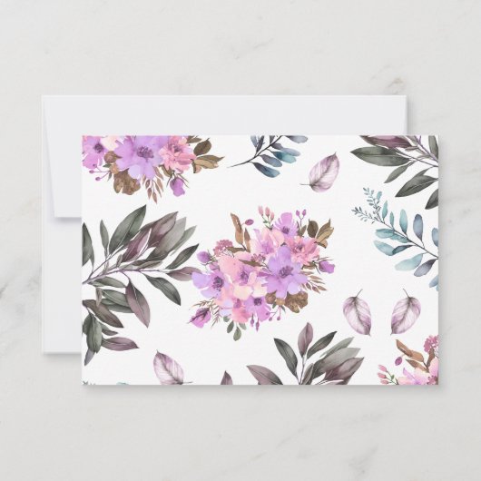 Elegant Bloemen Vrijgezellenfeest Flat Dank u kaar Bedankkaart (Achterkant)