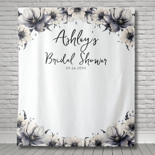 Elegant Bloemen Vrijgezellenfeest Foto Achtergrond Wandkleed