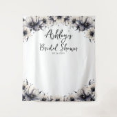 Elegant Bloemen Vrijgezellenfeest Foto Achtergrond Wandkleed (Voorkant)