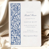 Elegant Bloemen Vrijgezellenfeest Olijfroom Kaart