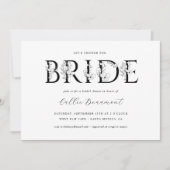 Elegant Bloemen Vrijgezellenfeest Party Invitation Kaart (Voorkant)