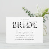 Elegant Bloemen Vrijgezellenfeest Party Invitation Kaart (Staand voorkant)