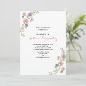 Elegant Bloemen Vrijgezellenfeest Uitnodiging Kaar (Staand voorkant)