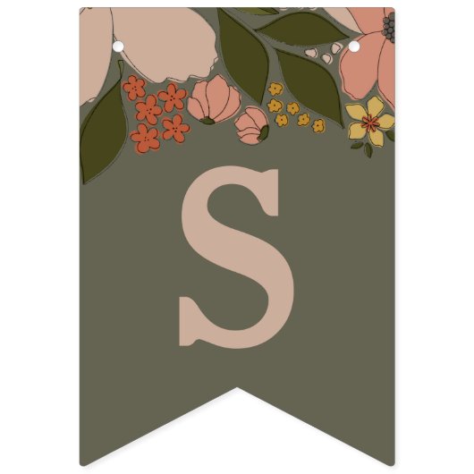 Elegant Bloemen Vrijgezellenfeest Vlag Banner (Tweede vlag)