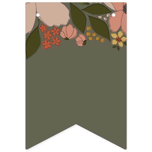 Elegant Bloemen Vrijgezellenfeest Vlag Banner (Eerste vlag)