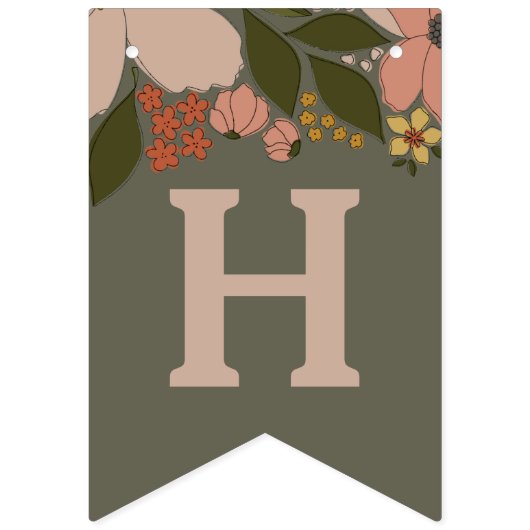 Elegant Bloemen Vrijgezellenfeest Vlag Banner (Derde vlag)