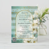 Elegant Bloemen Waterverf Art Pensioen Partij Kaart (Staand voorkant)