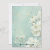 Elegant Bloemen Waterverf Art Pensioen Partij Kaart (Achterkant)