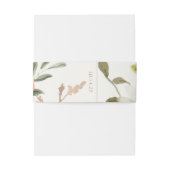 Elegant Bloemen Waterverf Paar Initialen Bruiloft Uitnodigingen Wikkel (Achterkant Voorbeeld)