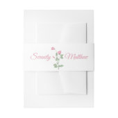 Elegant Bloemen Waterverf Roze Bloemen Bruiloft Uitnodigingen Wikkel (Voorkant Voorbeeld)