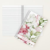 Elegant Bloemen Waterverf Roze Wit Notitieboek (Binnen)