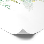 Elegant Bloemen Winter Bruiloft Welkom Bord Poster (Hoek)