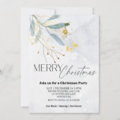 Elegant Bloemen Winter Kerstfeest Kaart (Voorkant)