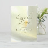 Elegant Bloemen Wit Calla Lily Save the Date Kaart (Staand voorkant)
