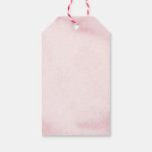 Elegant Bloemen Wit en Blush Dank u Favor Cadeaulabel (Achterkant)