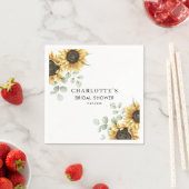 Elegant Bloemen Zonnebloem Vrijgezellenfeest Papie Servet (Insitu)