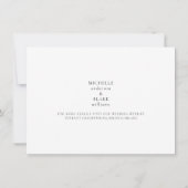 Elegant  Bloemen Zwart Bruiloft Save the Date Kaart (Achterkant)