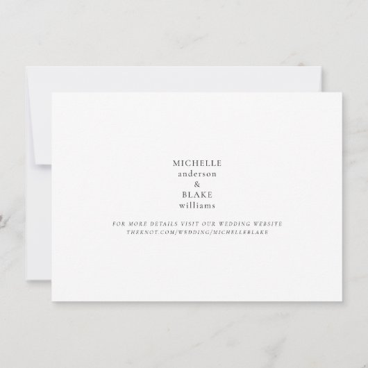 Elegant  Bloemen Zwart Bruiloft Save the Date Kaart (Achterkant)