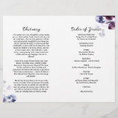 Elegant bloemenbegrafenisprogramma | Volgorde van (Achterkant)