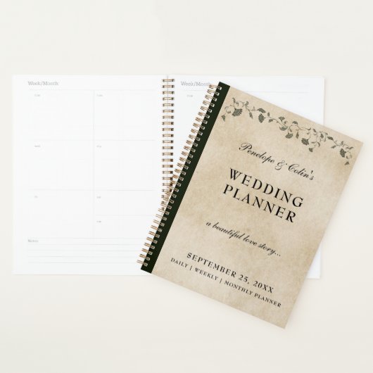 Elegant  Bloemenbibliotheek Boek Hoesje Bruiloft Planner (Display)