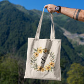  Elegant Bloemenblad Monogram Tote Bag