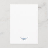 Elegant  Bloemenblauw Bruiloft QRcode Details Informatiekaartje (Achterkant)