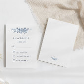 Elegant Bloemenblauw Bruiloft RSVP