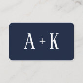 Elegant bloemenblauw Gift Registry informatiekaart Informatiekaartje (Achterkant)