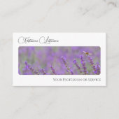 Elegant bloemenbloem bloesem kalligrafie QR-code Visitekaartje (Voorkant)