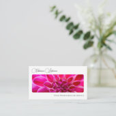 Elegant bloemenbloem bloesem kalligrafie QR-code Visitekaartje (Staand voorkant)