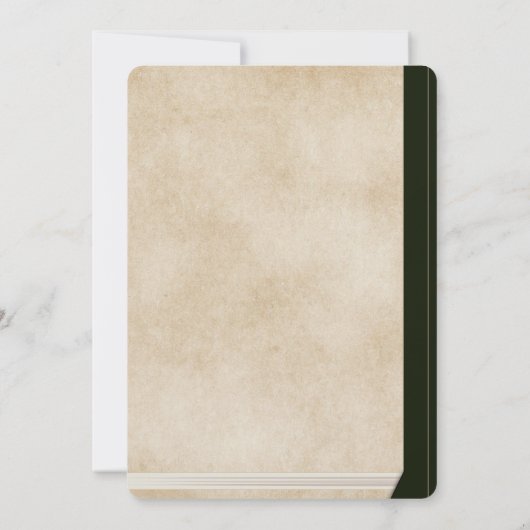 Elegant  Bloemenboek Hoesje Bruiloft Kaart (Achterkant)