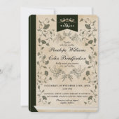 Elegant  Bloemenboek Hoesje Bruiloft Kaart (Voorkant)