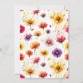 Elegant Bloemenboek & Ring Vrijgezellenfeest Kaart (Achterkant)