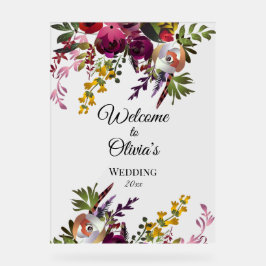 Elegant bloemenboeket acryl bord