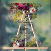 Elegant bloemenboeket acryl bord (Neutraal)