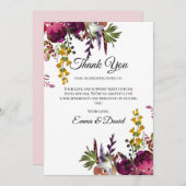 Elegant Bloemenboeket Bedankkaart (Voorkant / Achterkant)