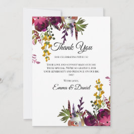 Elegant Bloemenboeket Bedankkaart