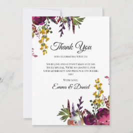 Elegant Bloemenboeket Bedankkaart